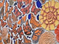 Part of a huge tile mosaic.