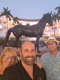 The one and only, invincible Cigar statue at Gulfstream Park.