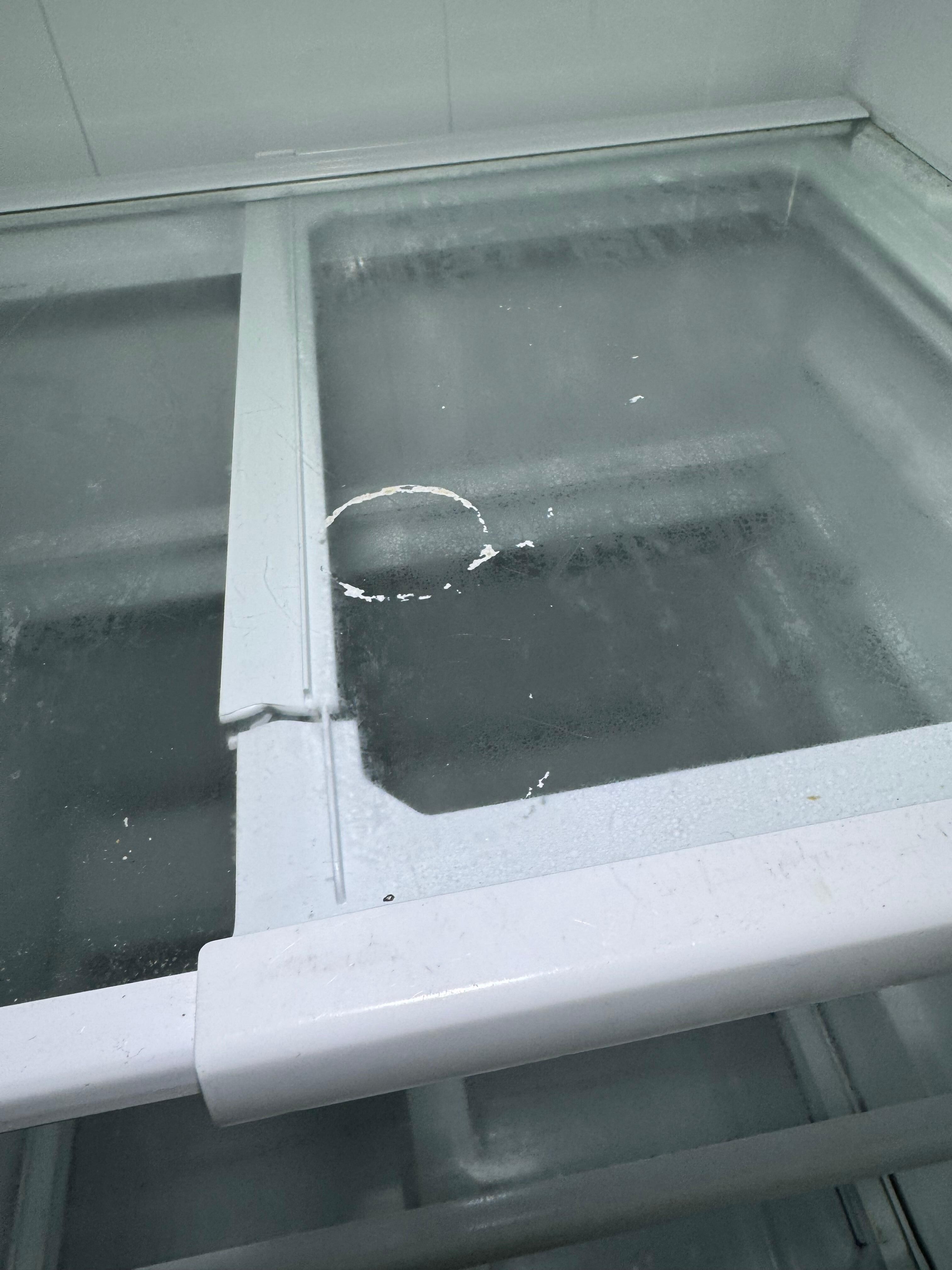 Dirty refrigerator.