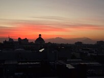 Sonnenaufgang von der Dachterrasse fotografiert