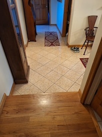 Unmarked level transition where the fall occurred