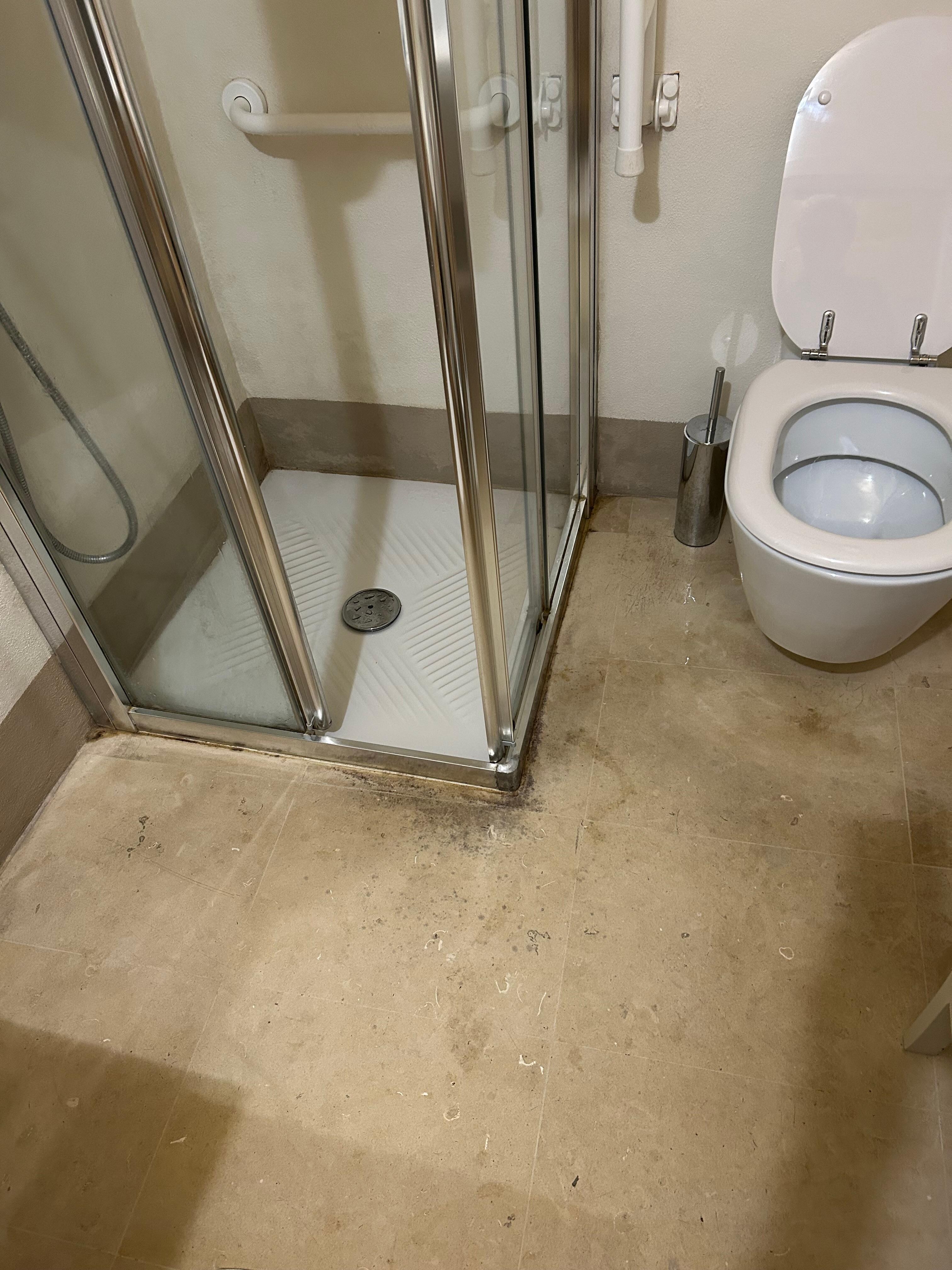 Mögel vid den lilla duschen 