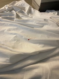 Blood on flat sheet