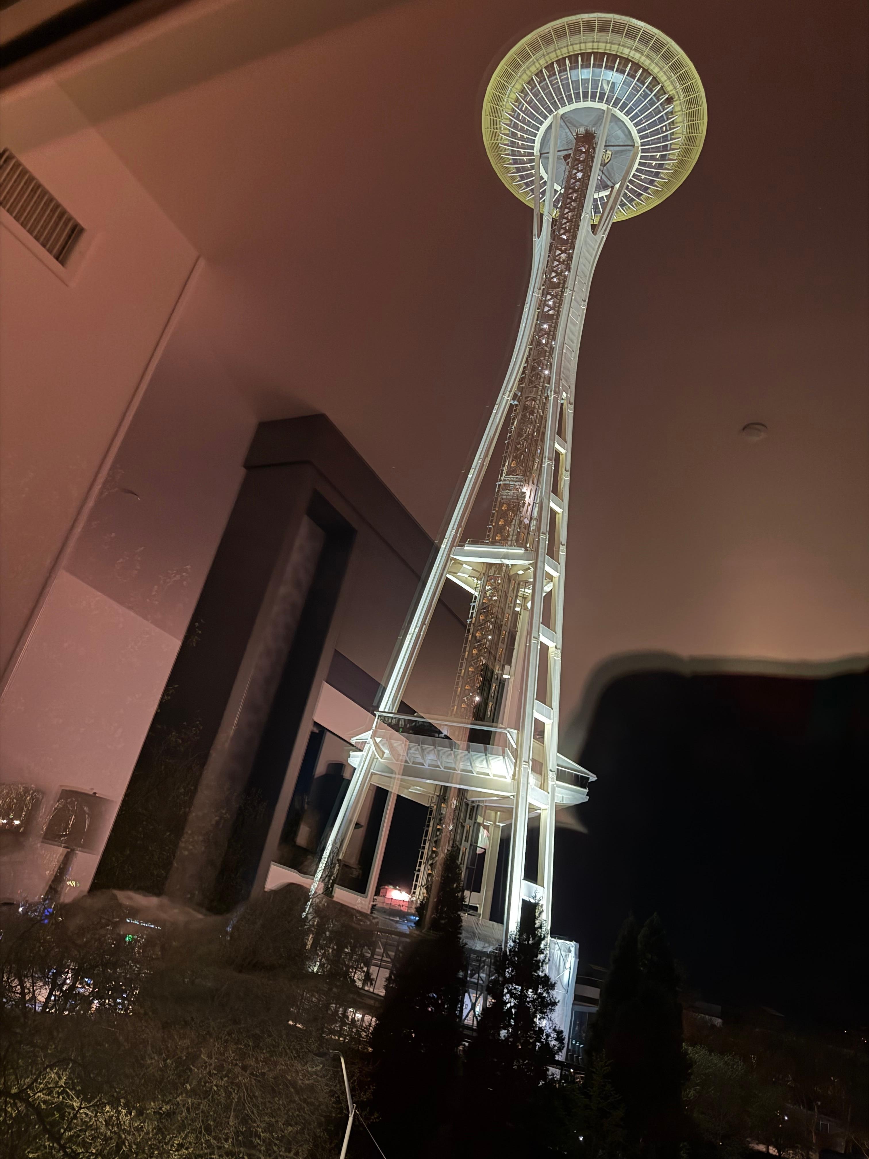 The view from our room with the reflection of the room 😉