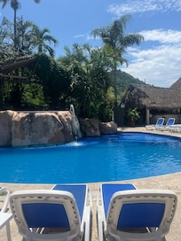 The oil is relaxing and the jacuzzi to for adults only.