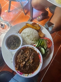 Pork stew from the restaurant on-site.