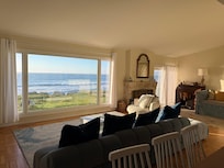 View from the living room is top notch, even if the furniture and carpet can use a refresh.