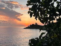 View from our room sunset