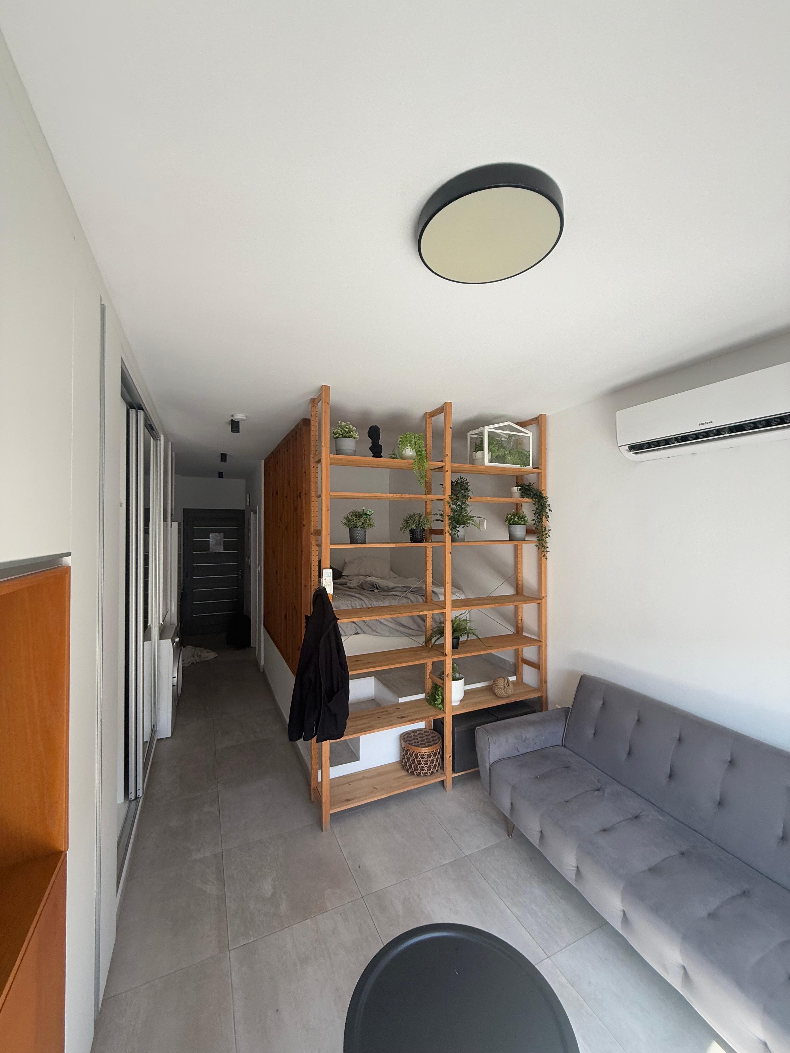 Bed and sofa area 