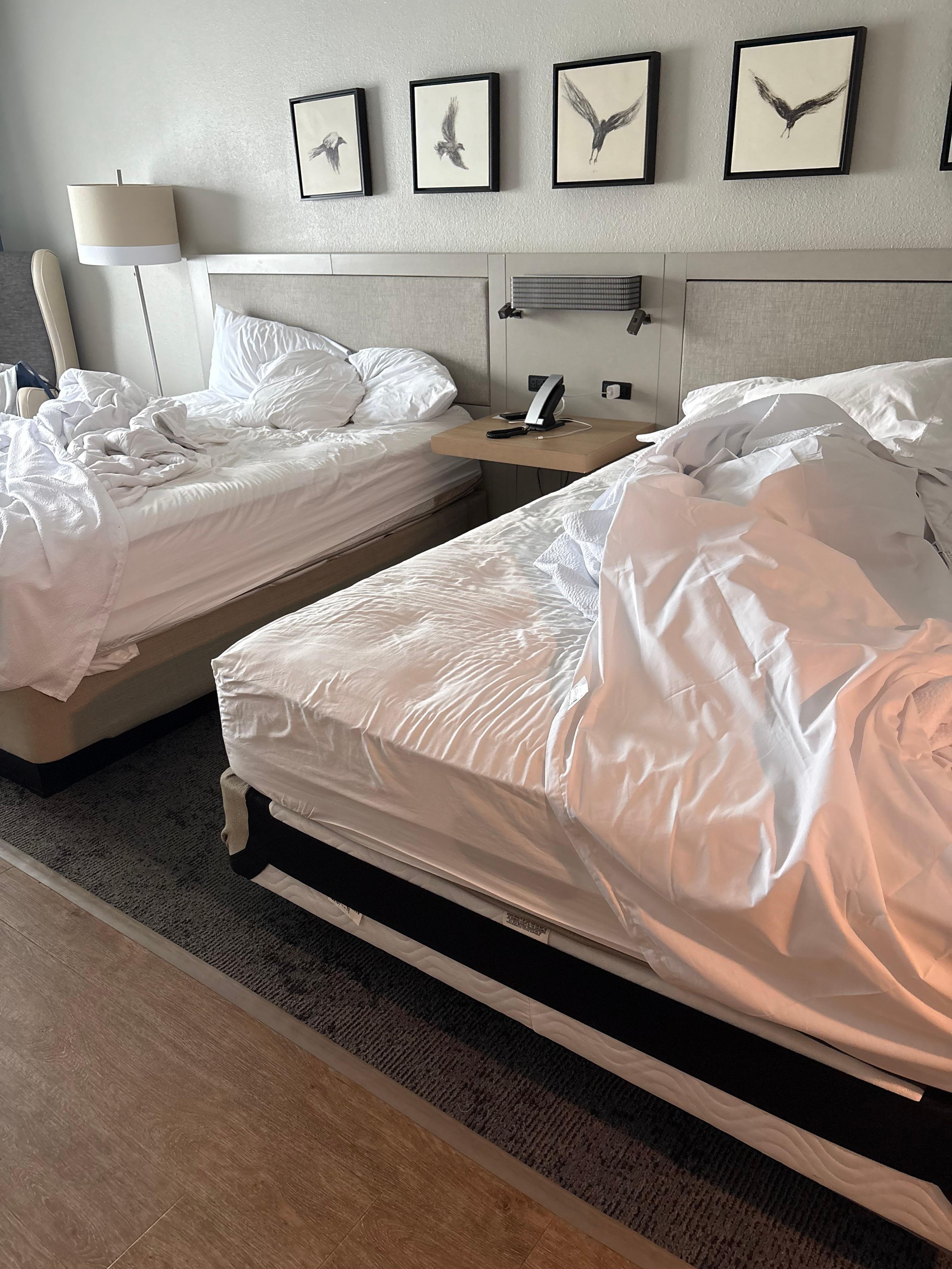 10pm night one. Bed still not made 