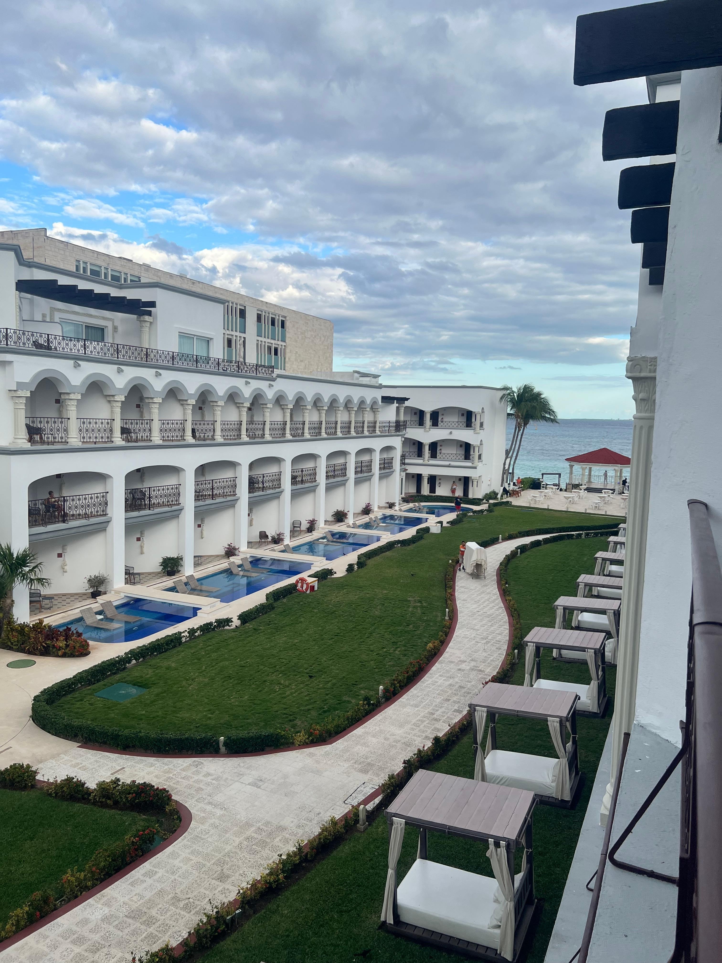 View from the balcony of king room with garden view.