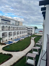 View from the balcony of king room with garden view.
