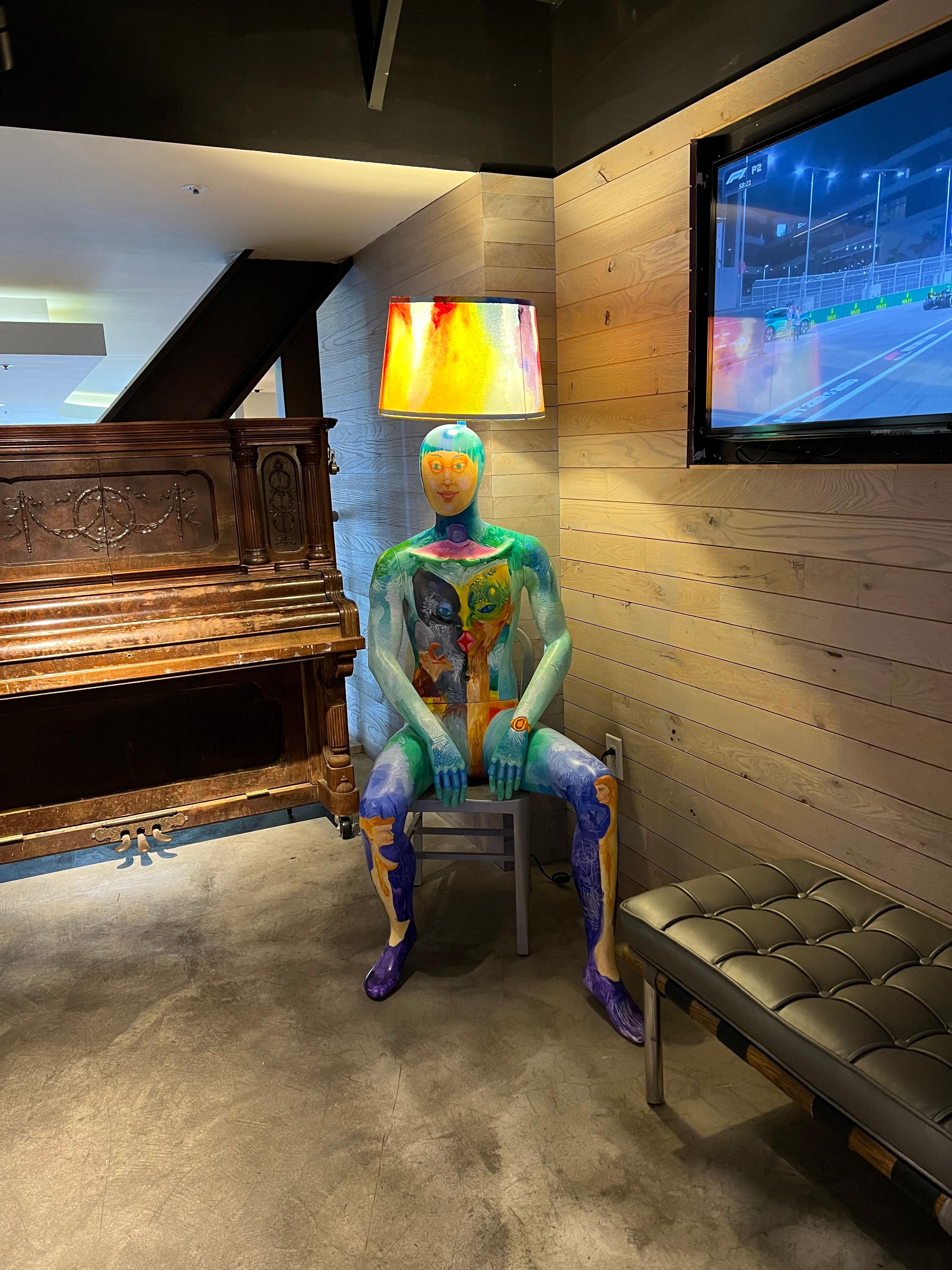 A unique lamp within the 2nd floor playroom! So fun!
