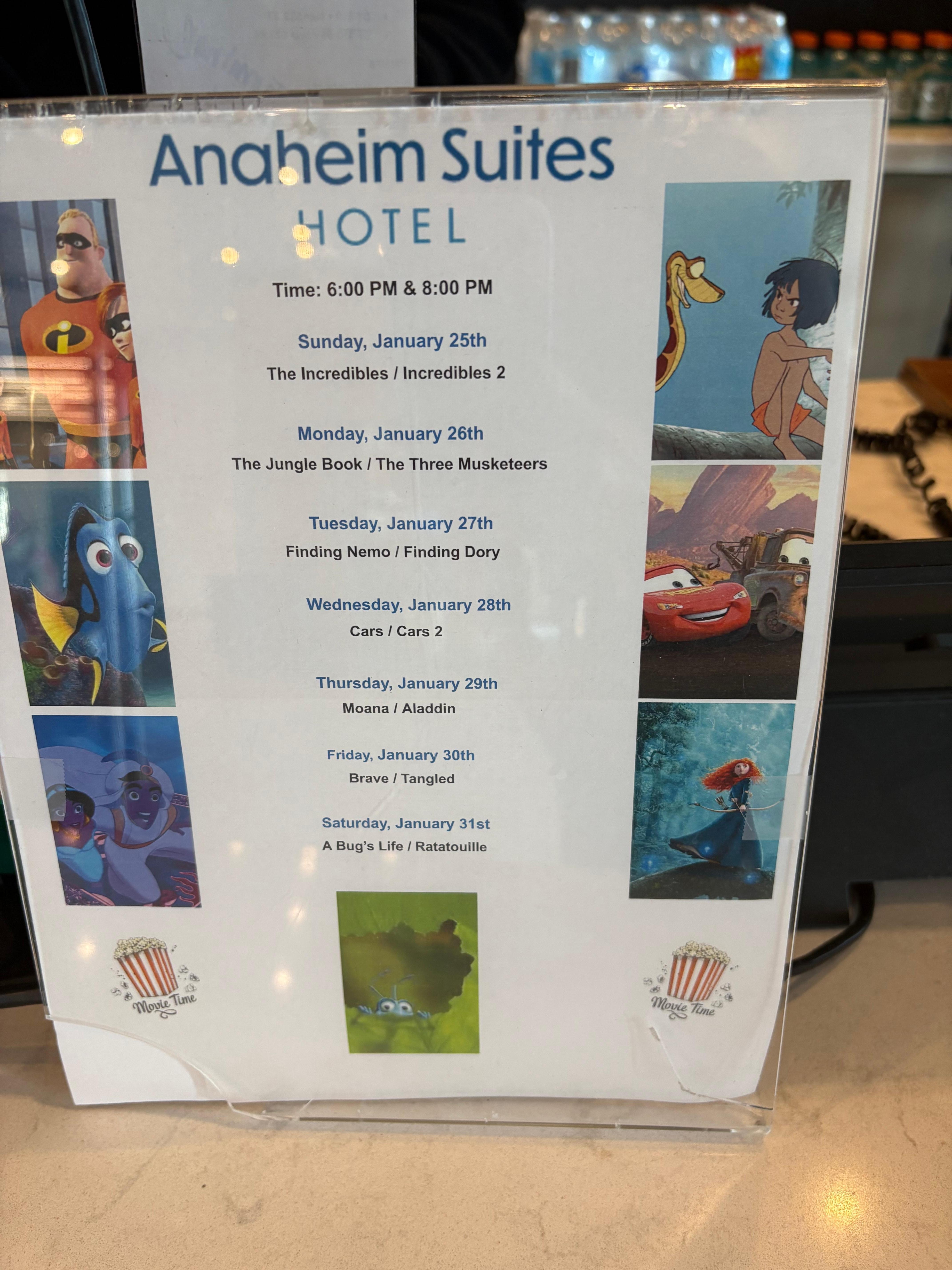 Nightly Disney movies by the pool is a nice touch 