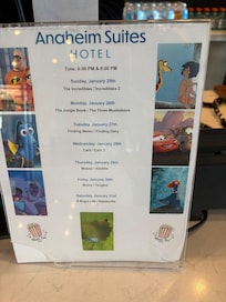 Nightly Disney movies by the pool is a nice touch