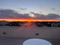 Sunset from pool balcony, absolutely beautiful