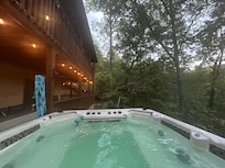 Hanging out in the hot tub