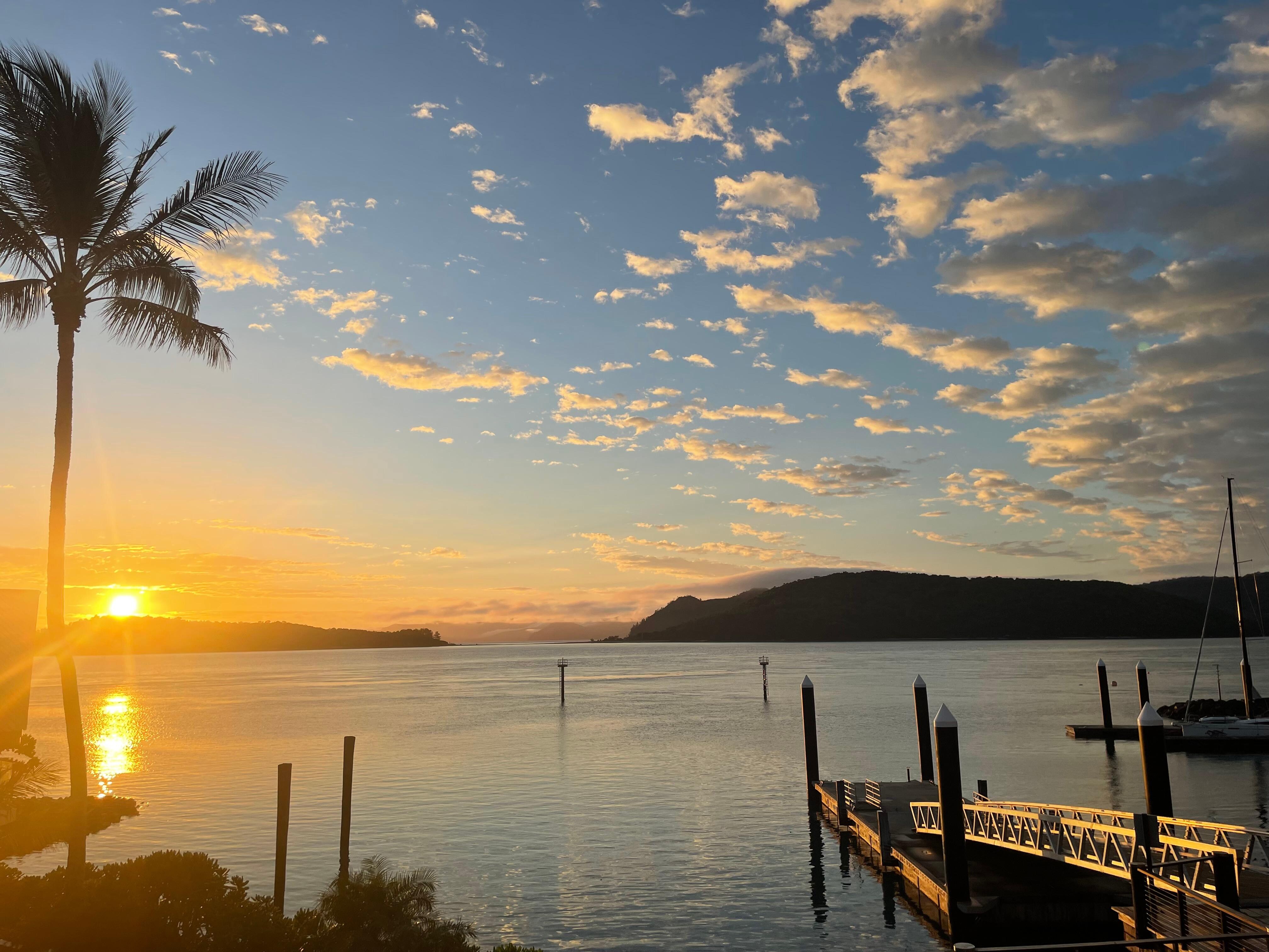 Ocean view sunset