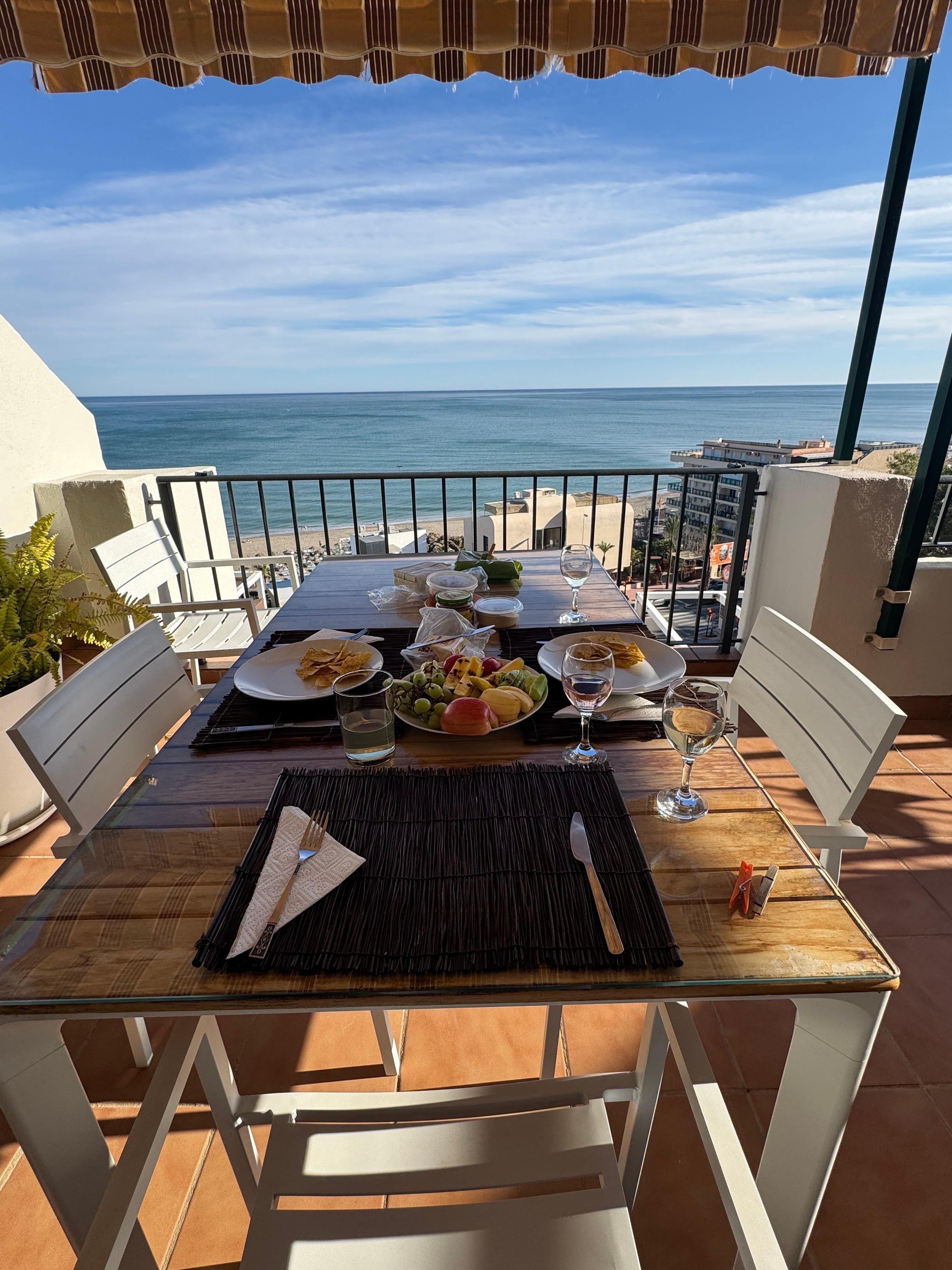 Repas avec vue magnifique.