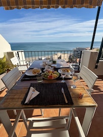 Repas avec vue magnifique.
