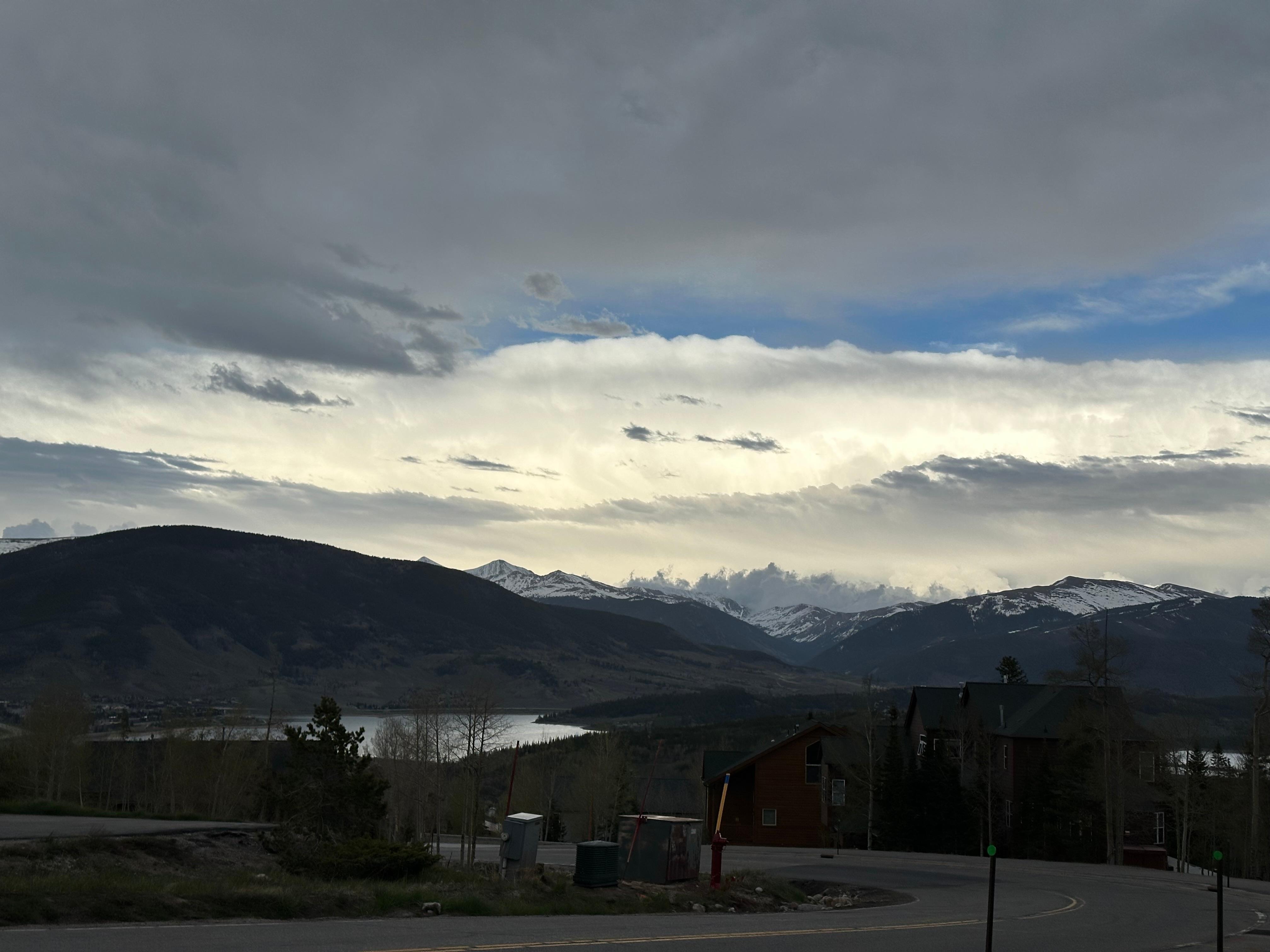 From the front door. 