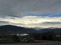 From the front door.