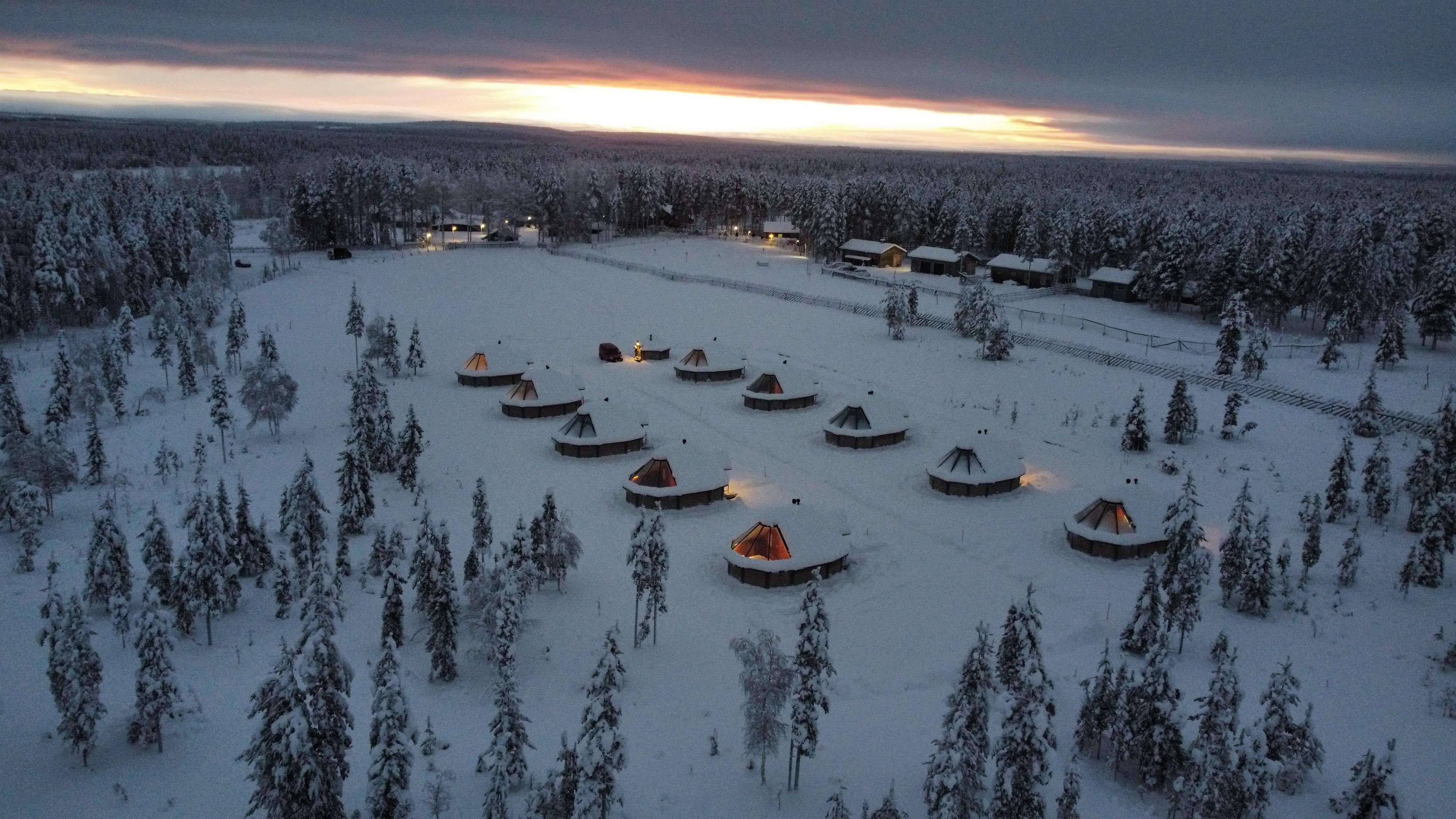 En drone billede min kæreste tog af overnatnings stedet.