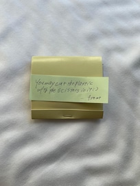 Very thoughtful of the front desk staff