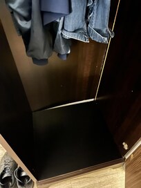 Inside closet