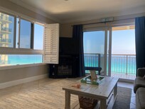 Can see and hear the water from the living room and bedroom.