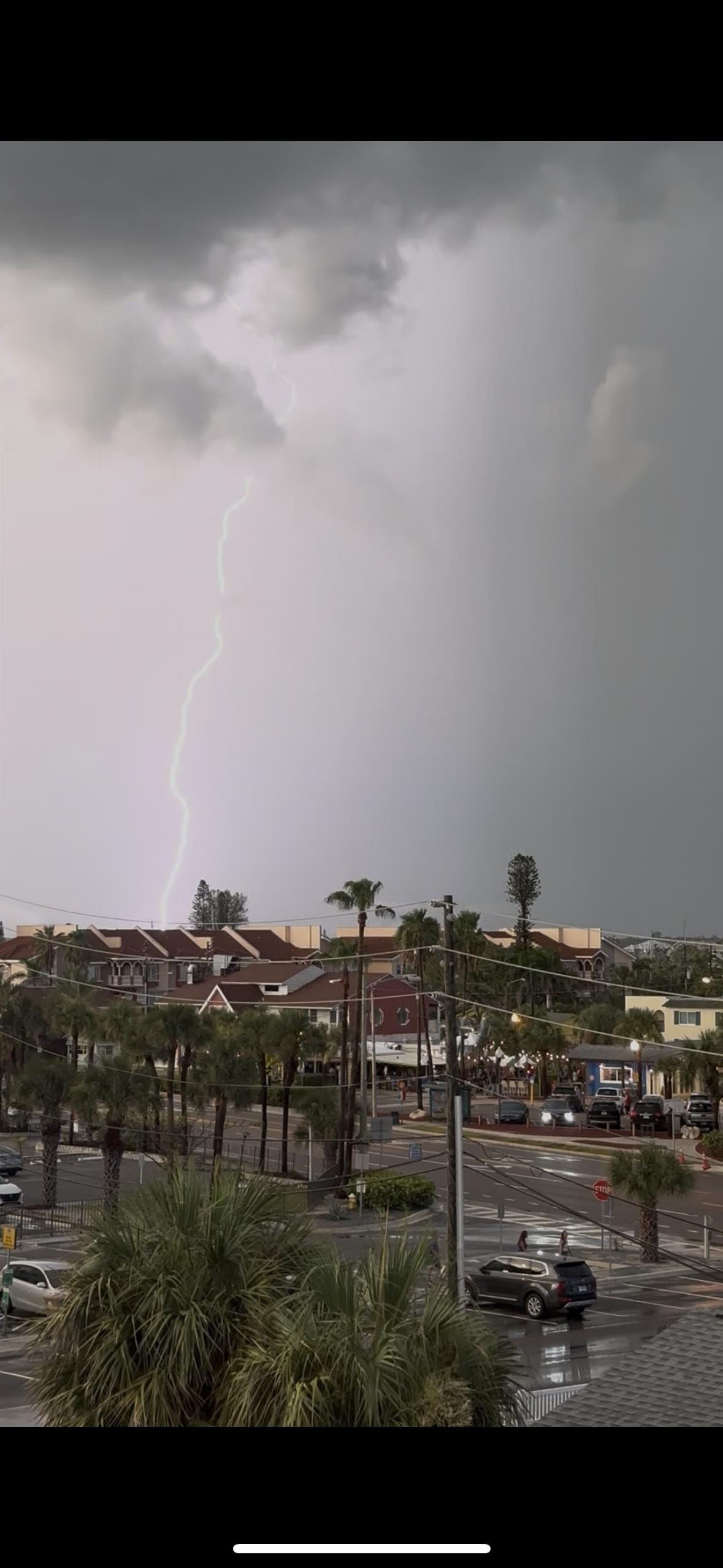 Watching beautiful storms from deck