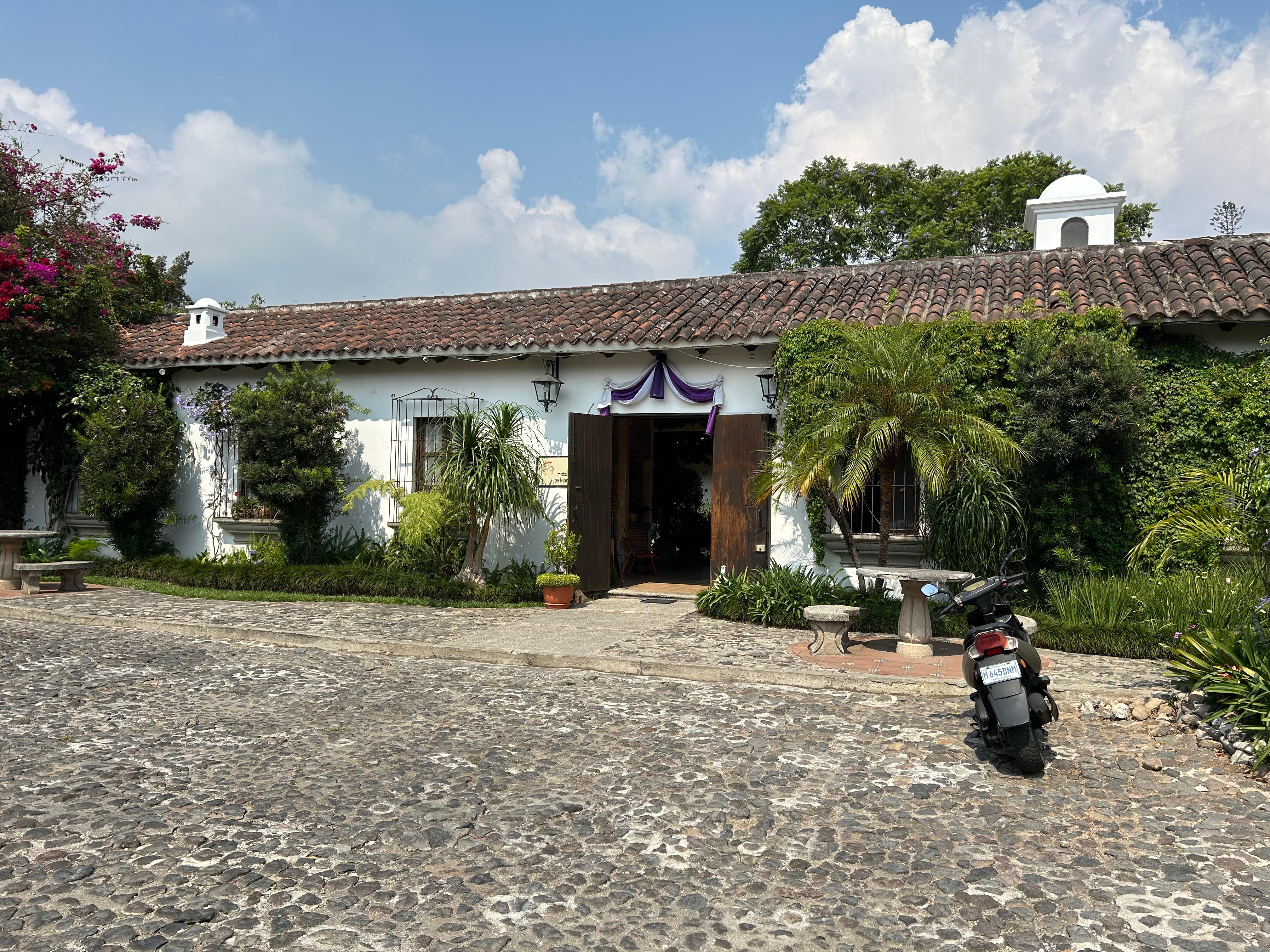 Front of the hotel once inside the gated community