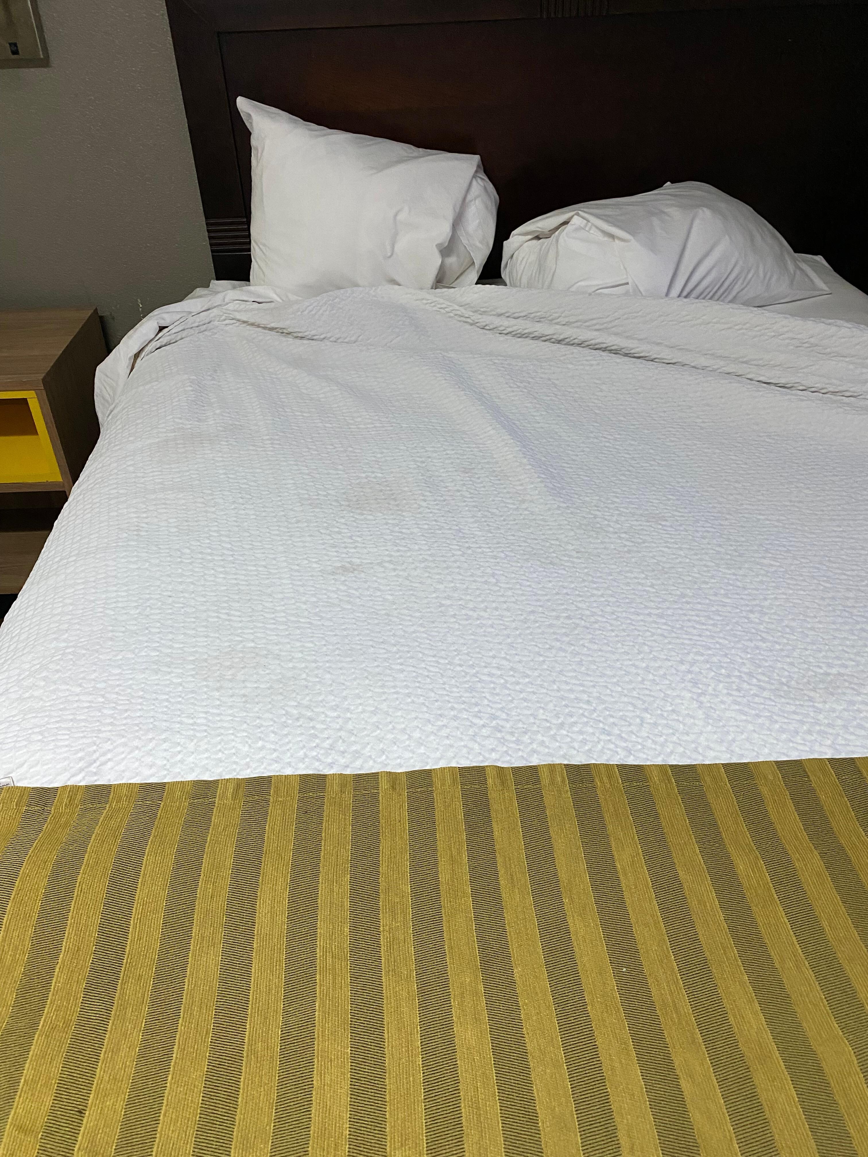 Stained comforter, sheets, and pillow cases!