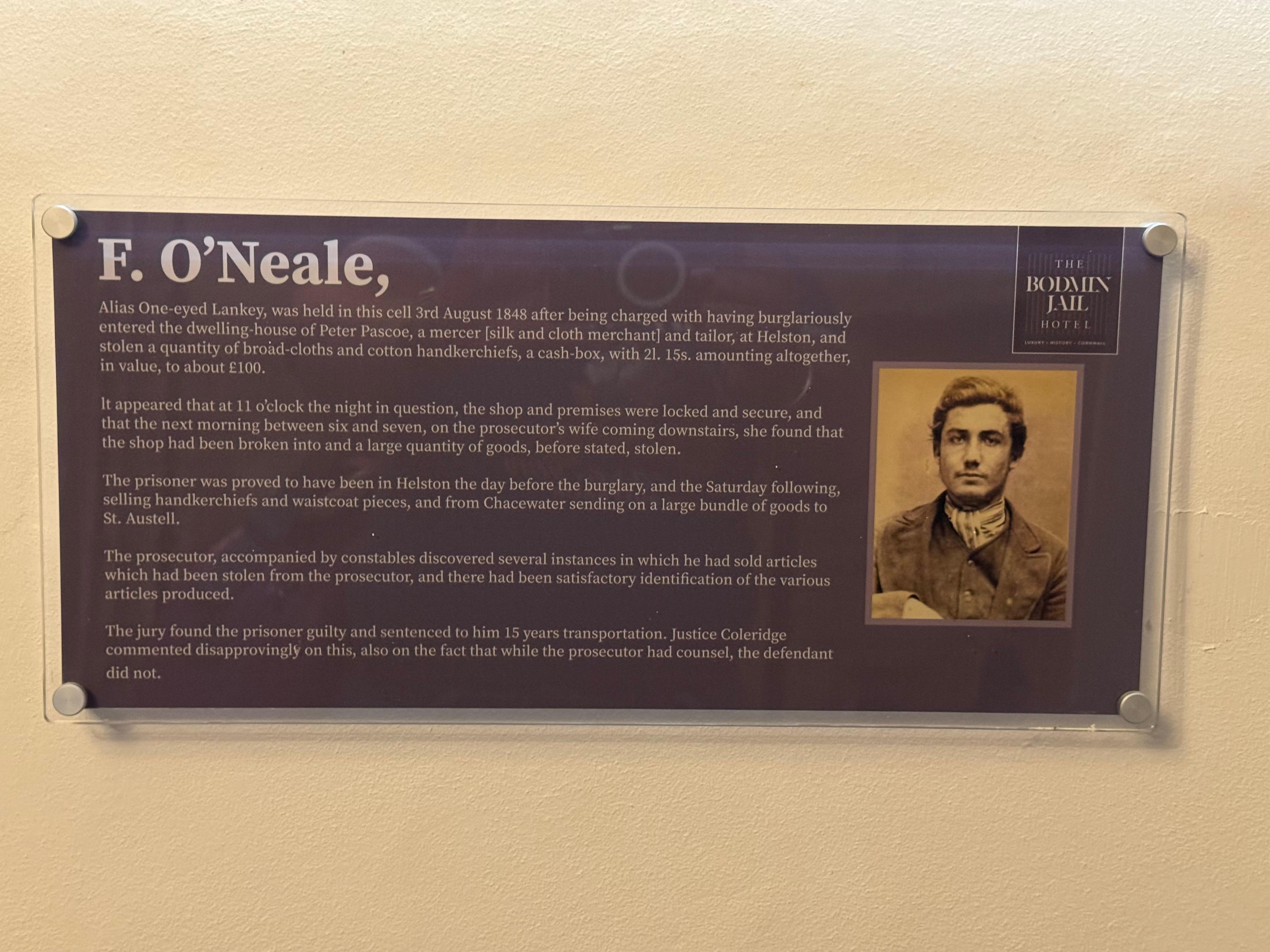 Writ cup of one of the convicts who had had a previous stay in my room.