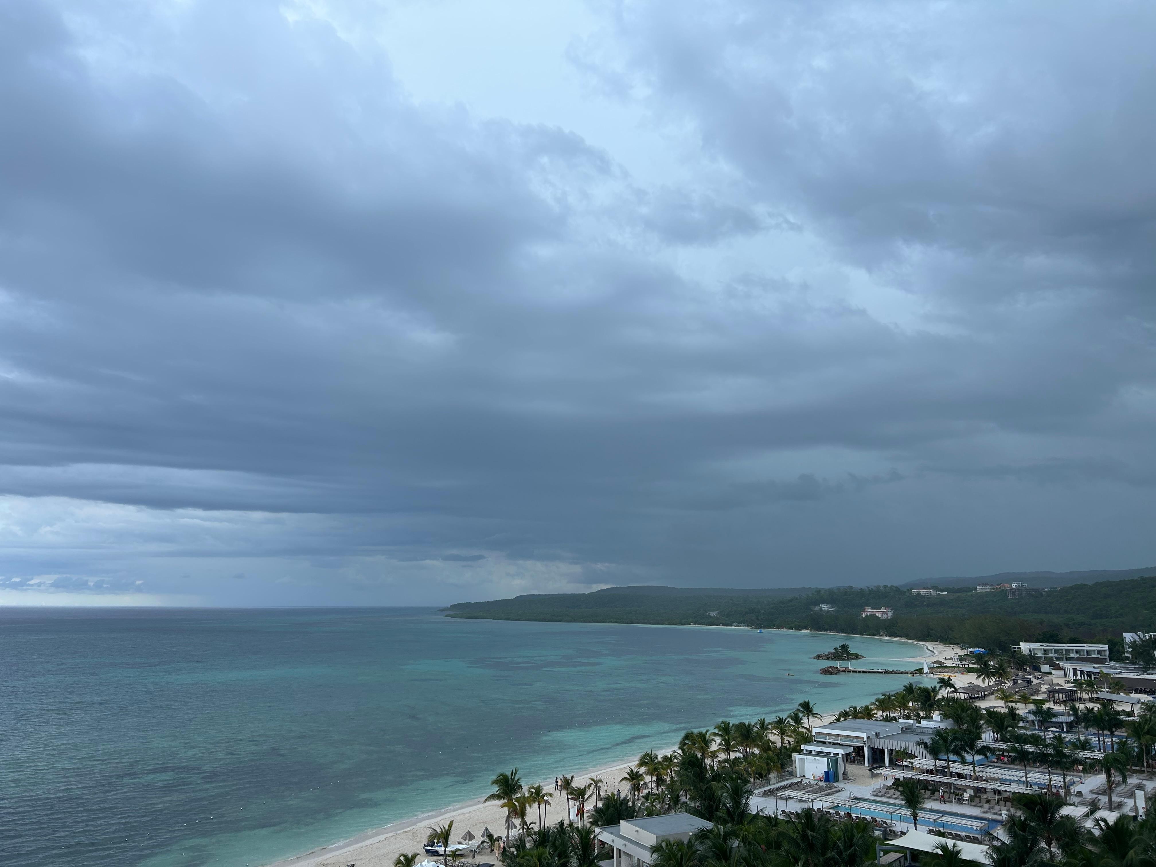 Beach views rainy day