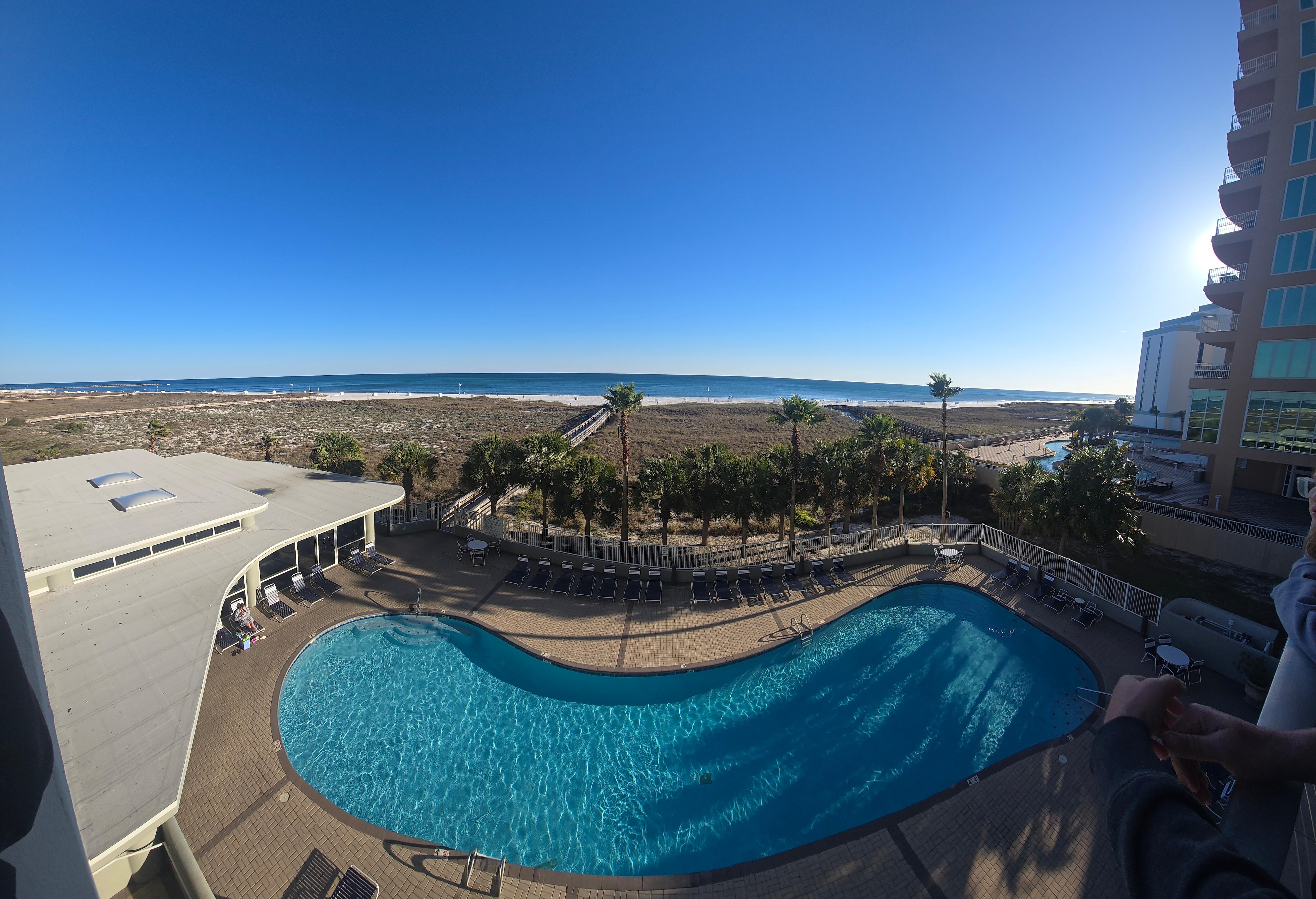 The view from the balcony 