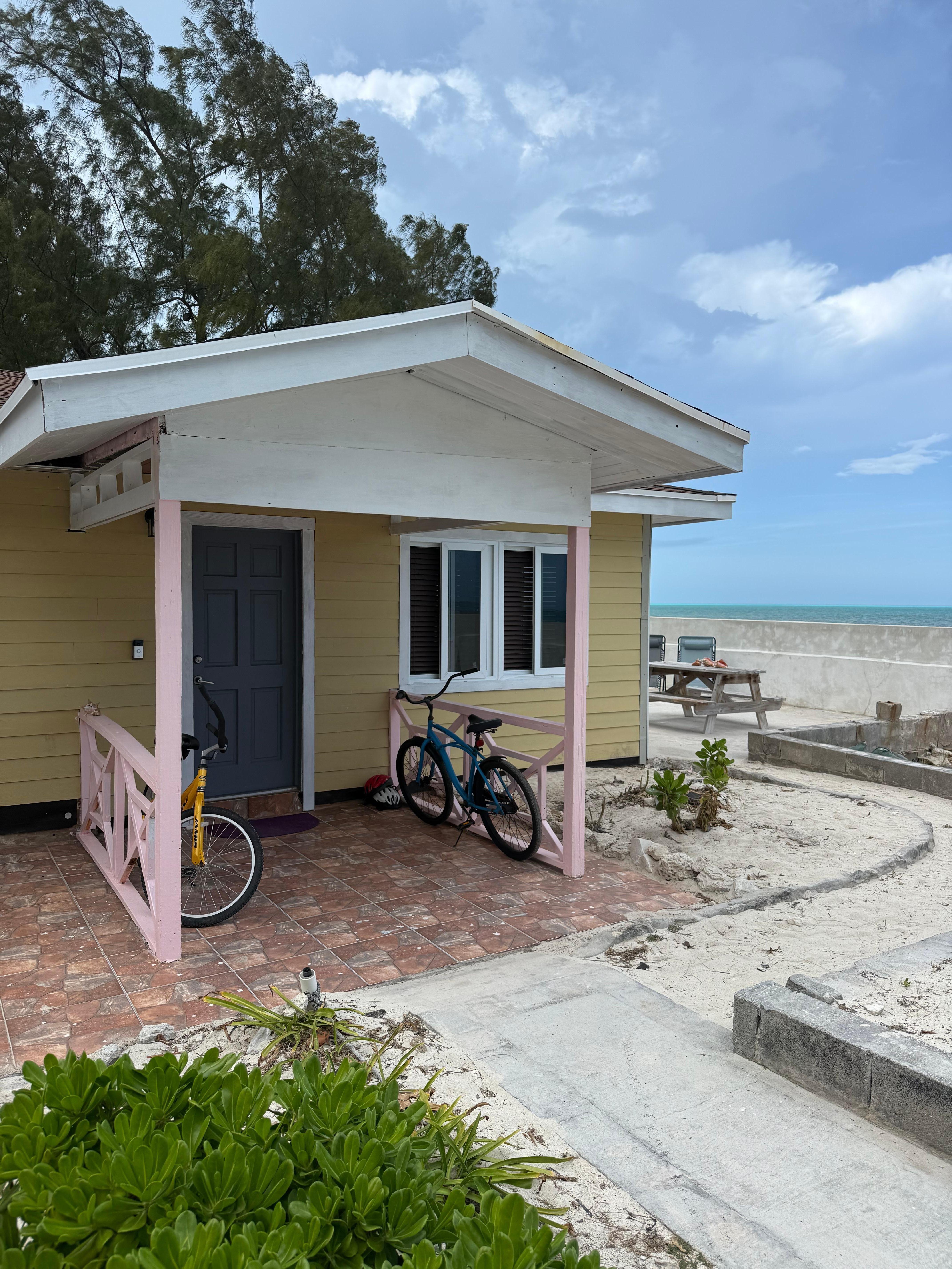We had the front cabin right next to the beach.   You can hear the waves  .