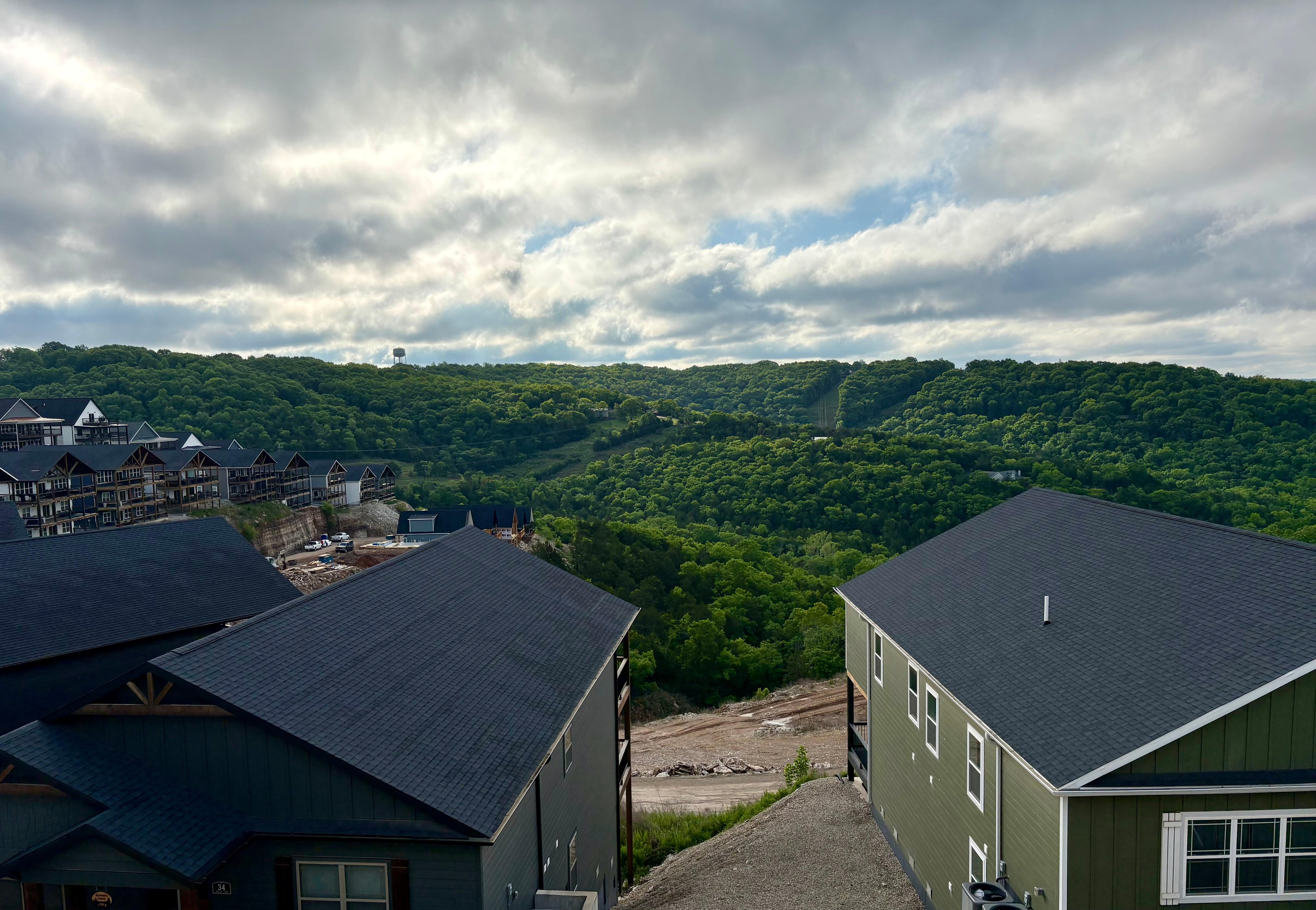 View from upstairs balcony
