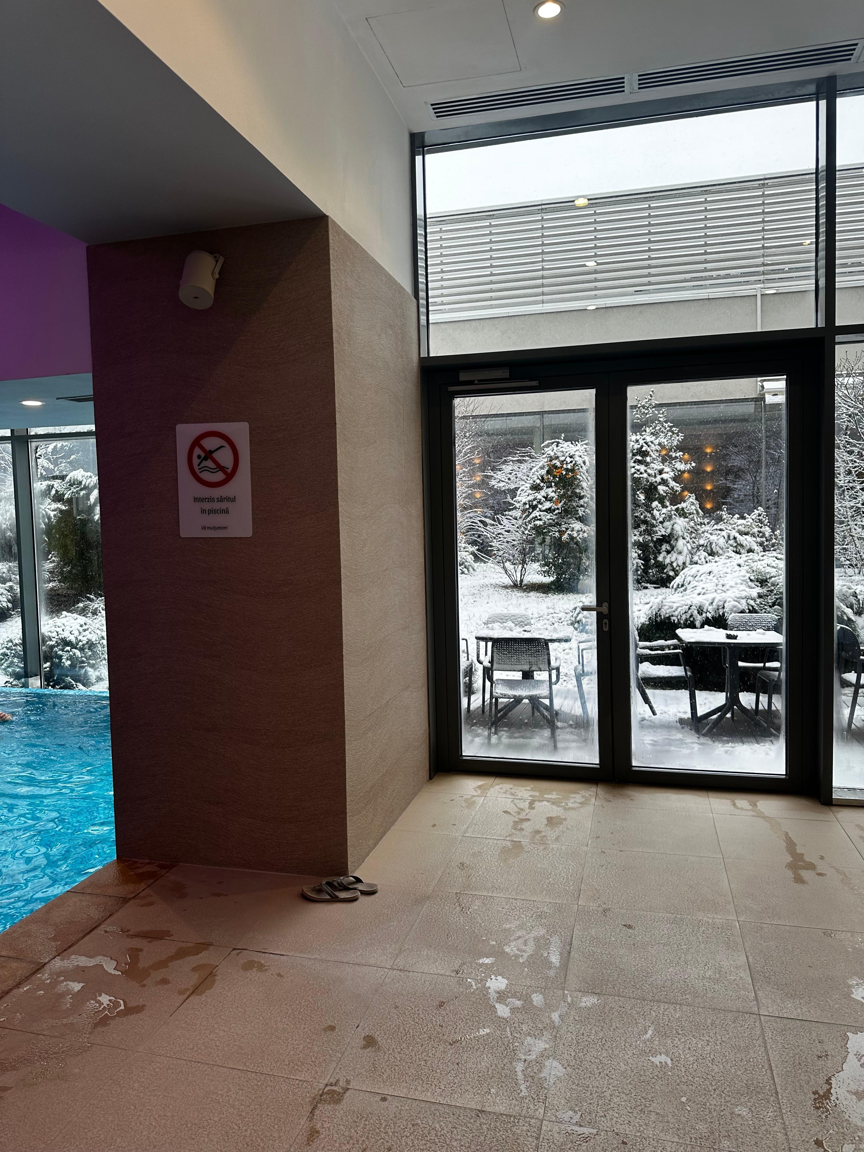 Pool area with garden for “after sauna”