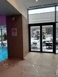 Pool area with garden for “after sauna”