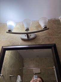 Only one working light in bathroom