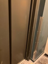 Scratches on outside of elevator. Inside worse.