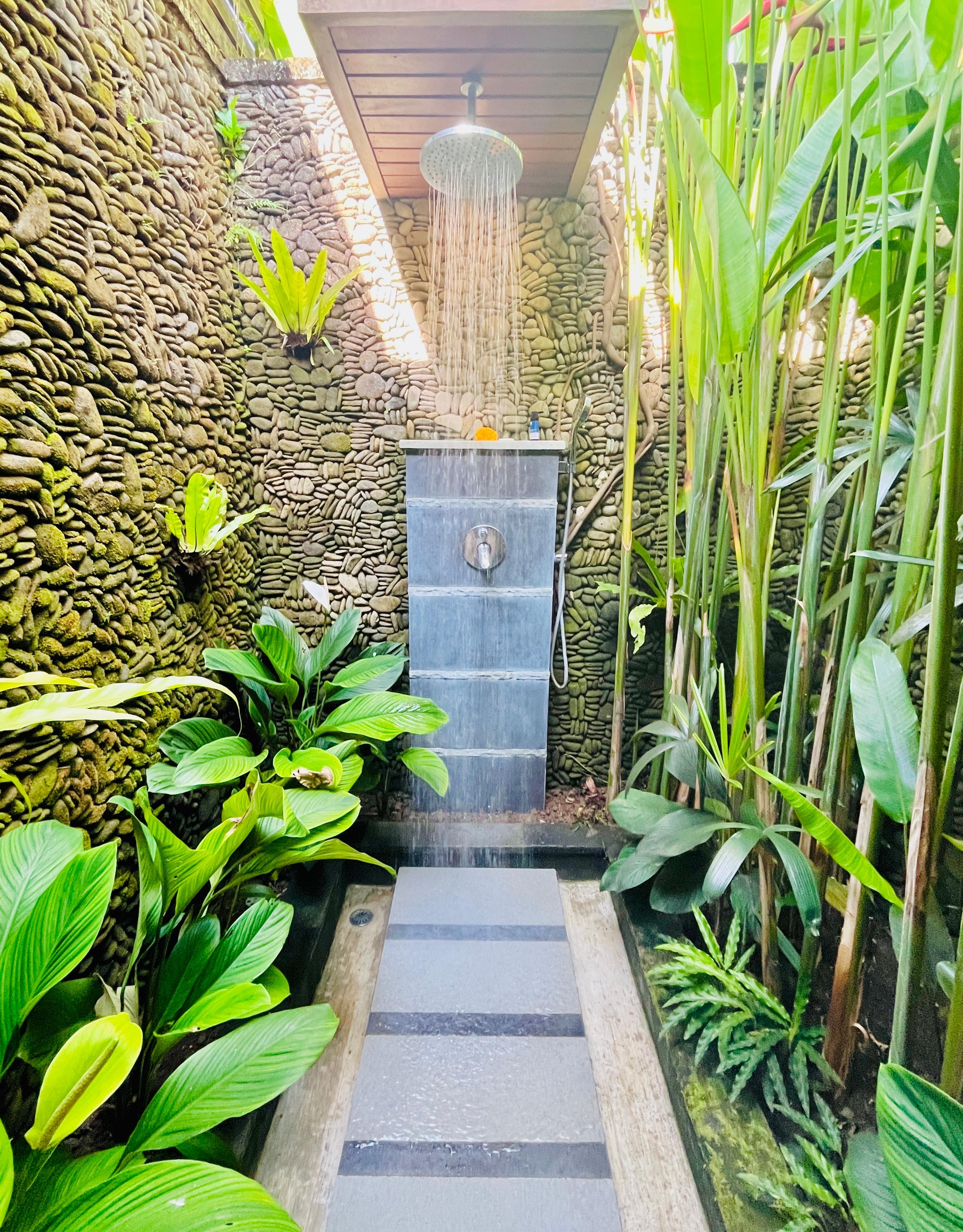 The shower was heavenly.