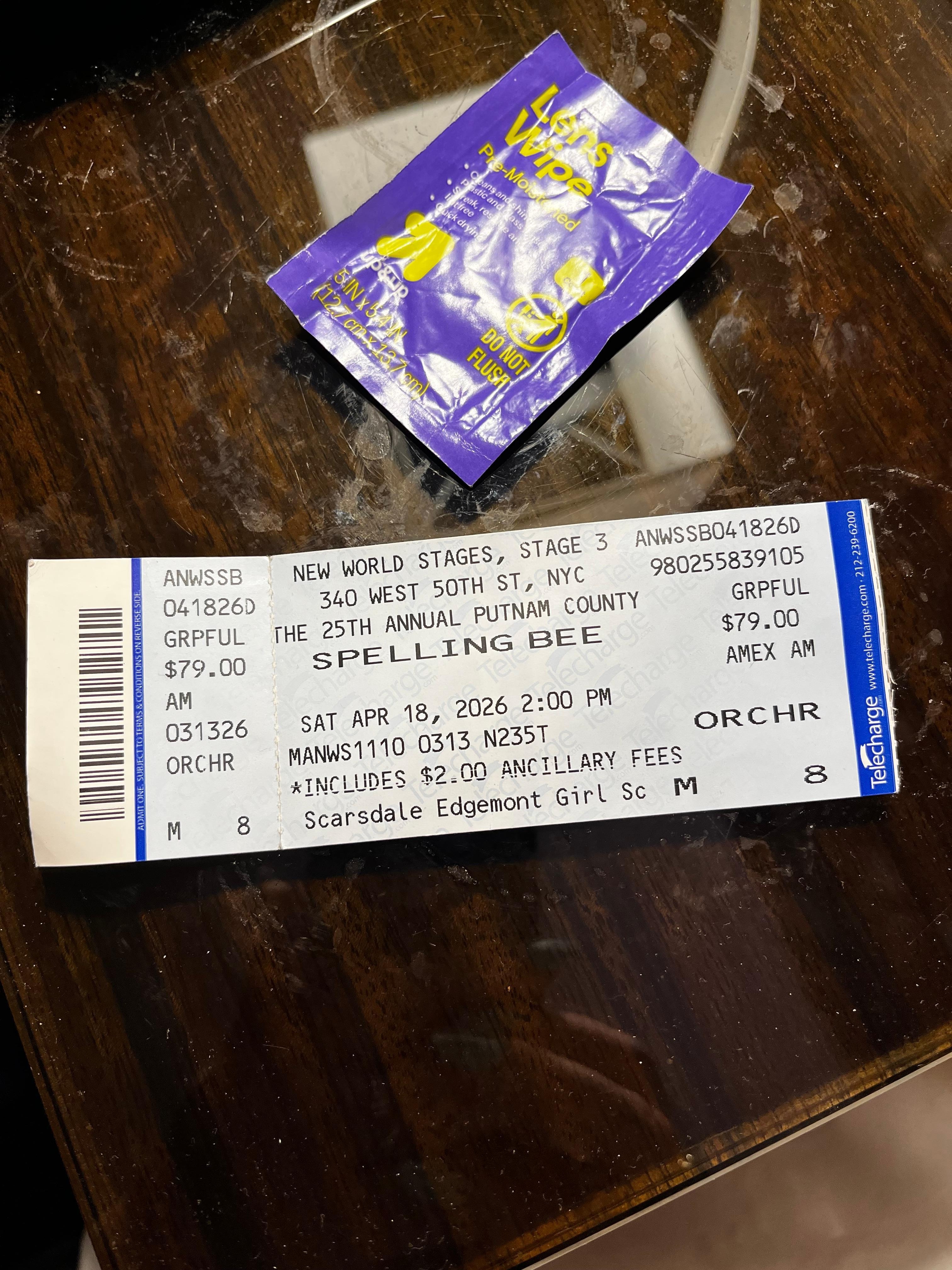 Litter found. Hotel cannot dispute date in ticket stub!!