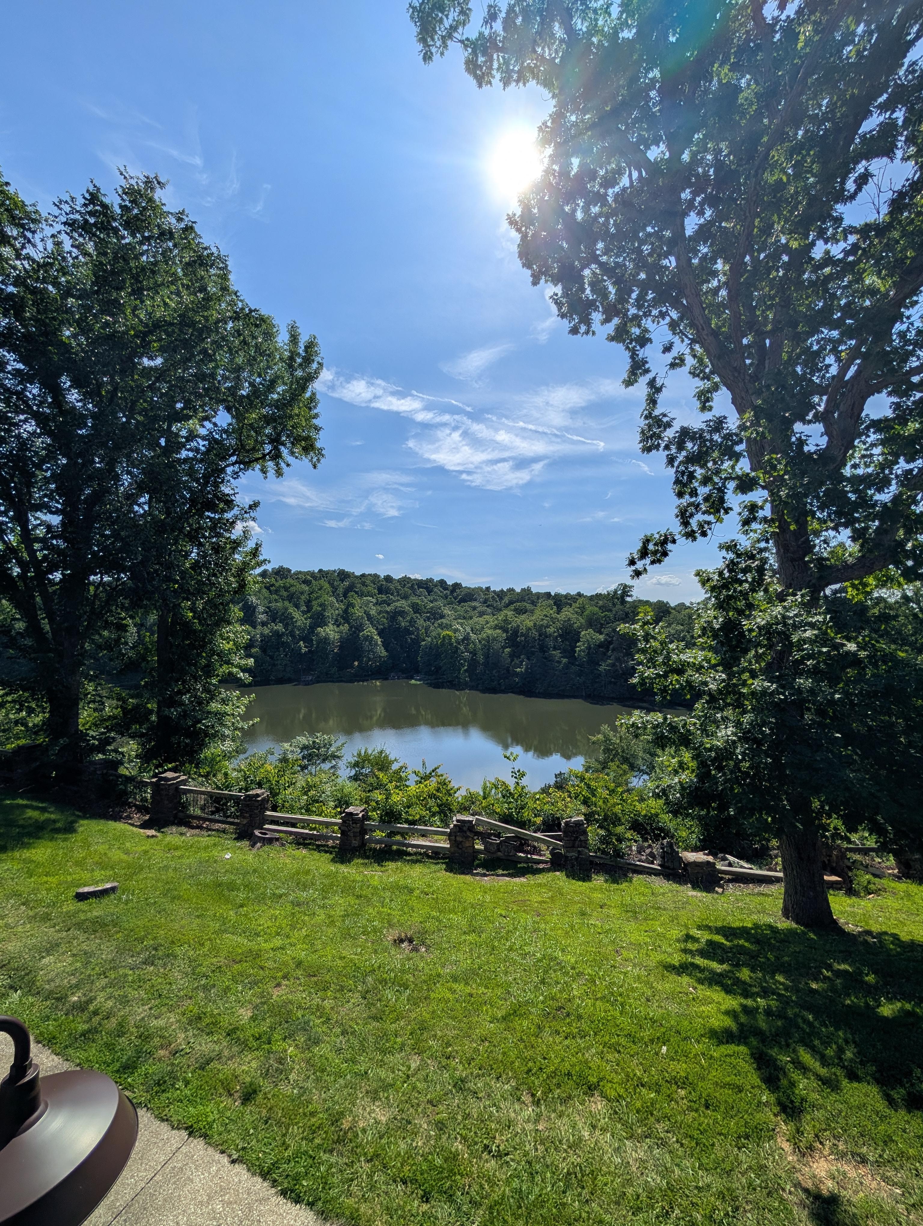 Another view of the lake from balcony.