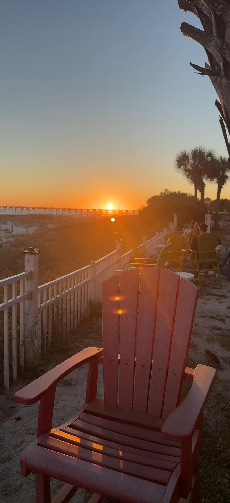 The sunset was breathtaking 