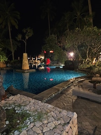 The pool at night