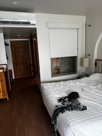 My messy room w a view to the shower