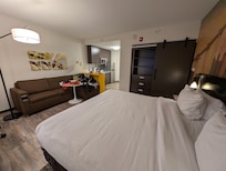 View from corner of the room next to window.