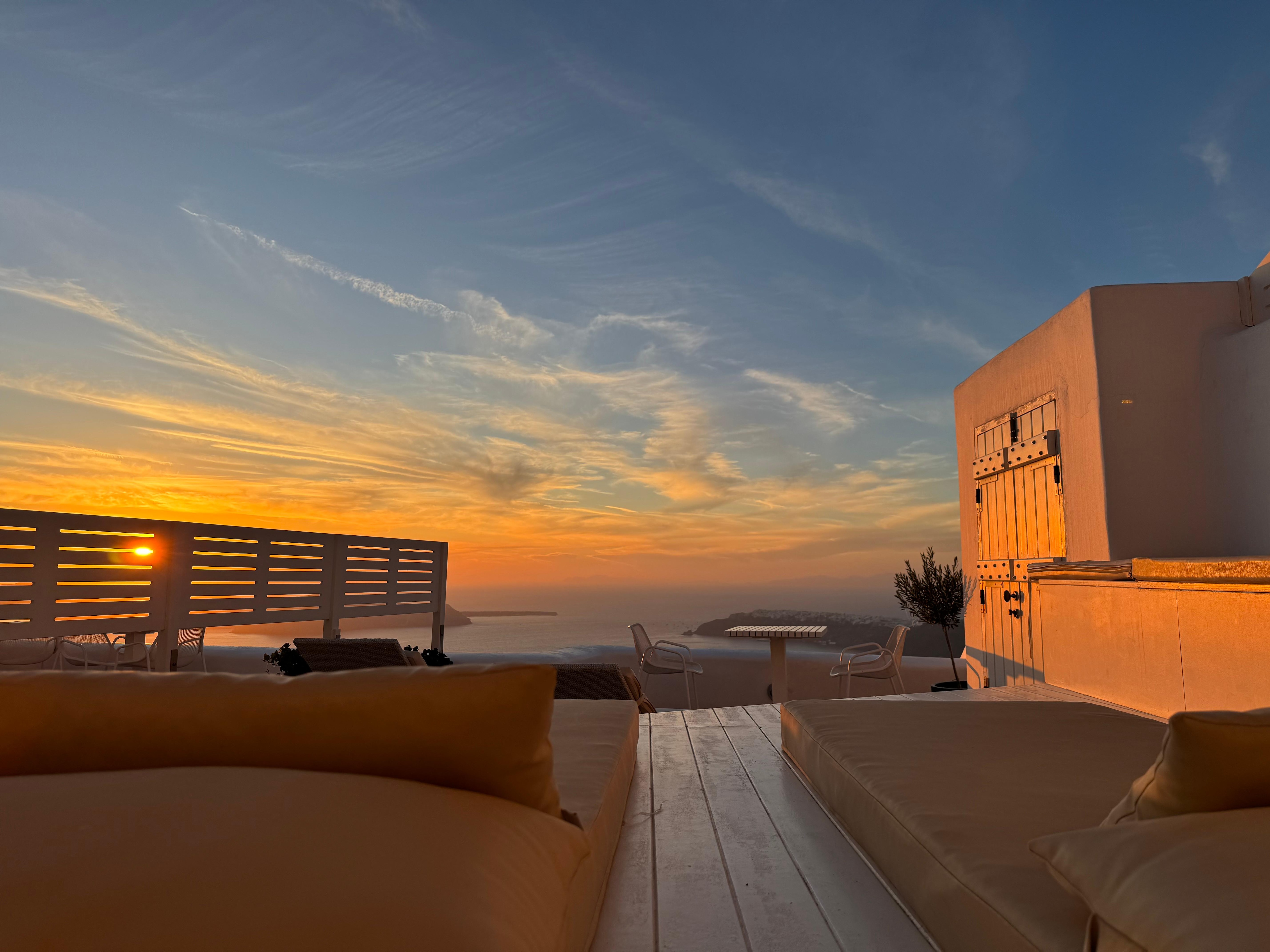 Sunset view from the pool